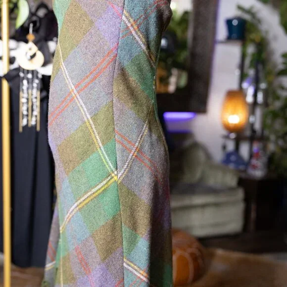 Rugby Ralph Lauren Tartan Wool Strapless Dress – Bias Cut – Size 8 - Picture 3 of 10